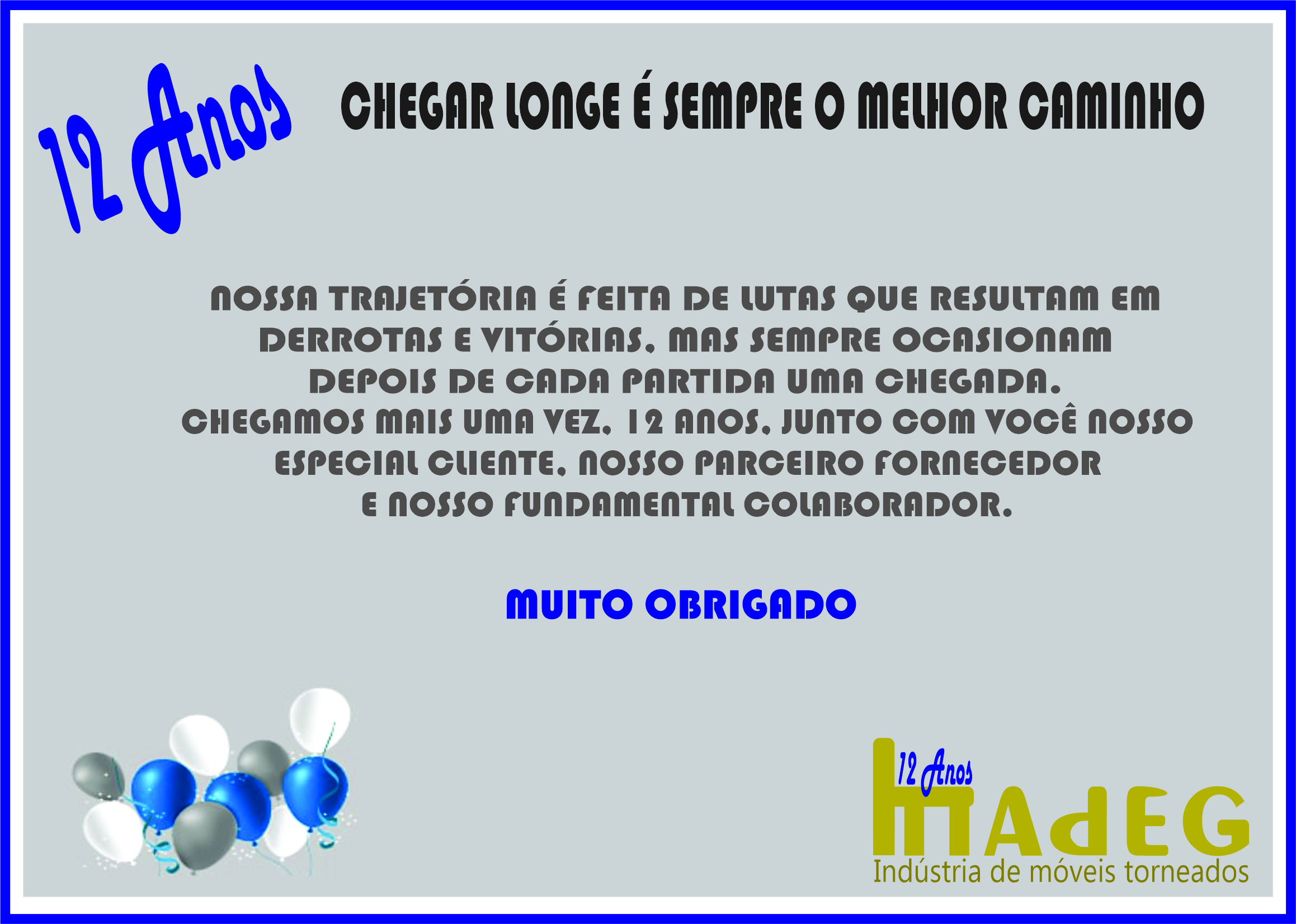 A Você nosso Cliente